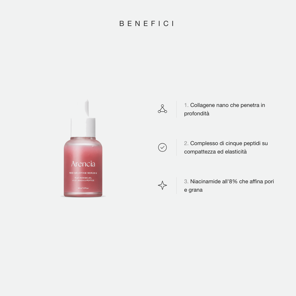 Arencia Red Smoothie Serum 8 - benefici principali
