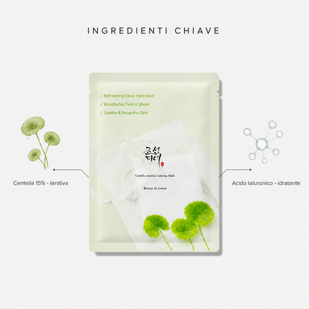 Ingredienti chiave: centella 15% e acido ialuronico