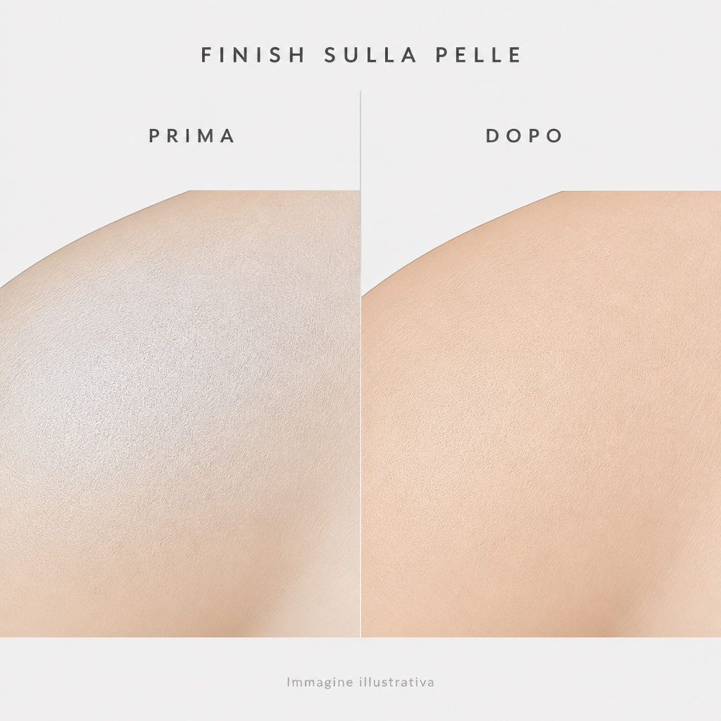Finish sulla pelle prima e dopo - immagine illustrativa