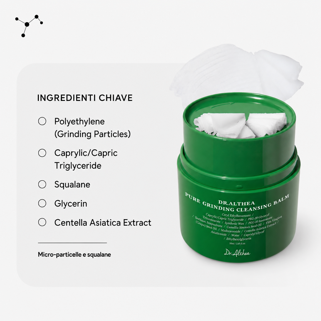 Dr Althea Pure Grinding Cleansing Balm - Balsamo Struccante 50ml - ingredienti chiave