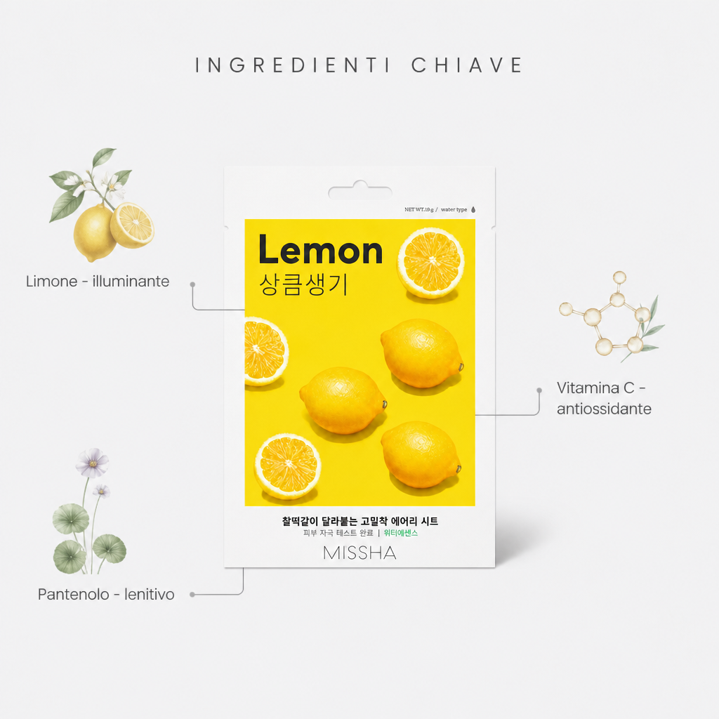 Ingredienti chiave: limone, vitamina C, pantenolo
