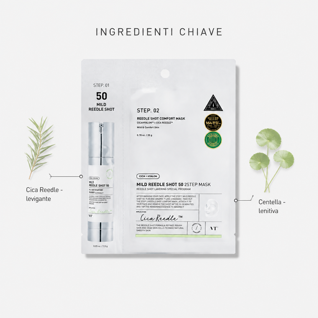 Ingredienti chiave: cica reedle e centella